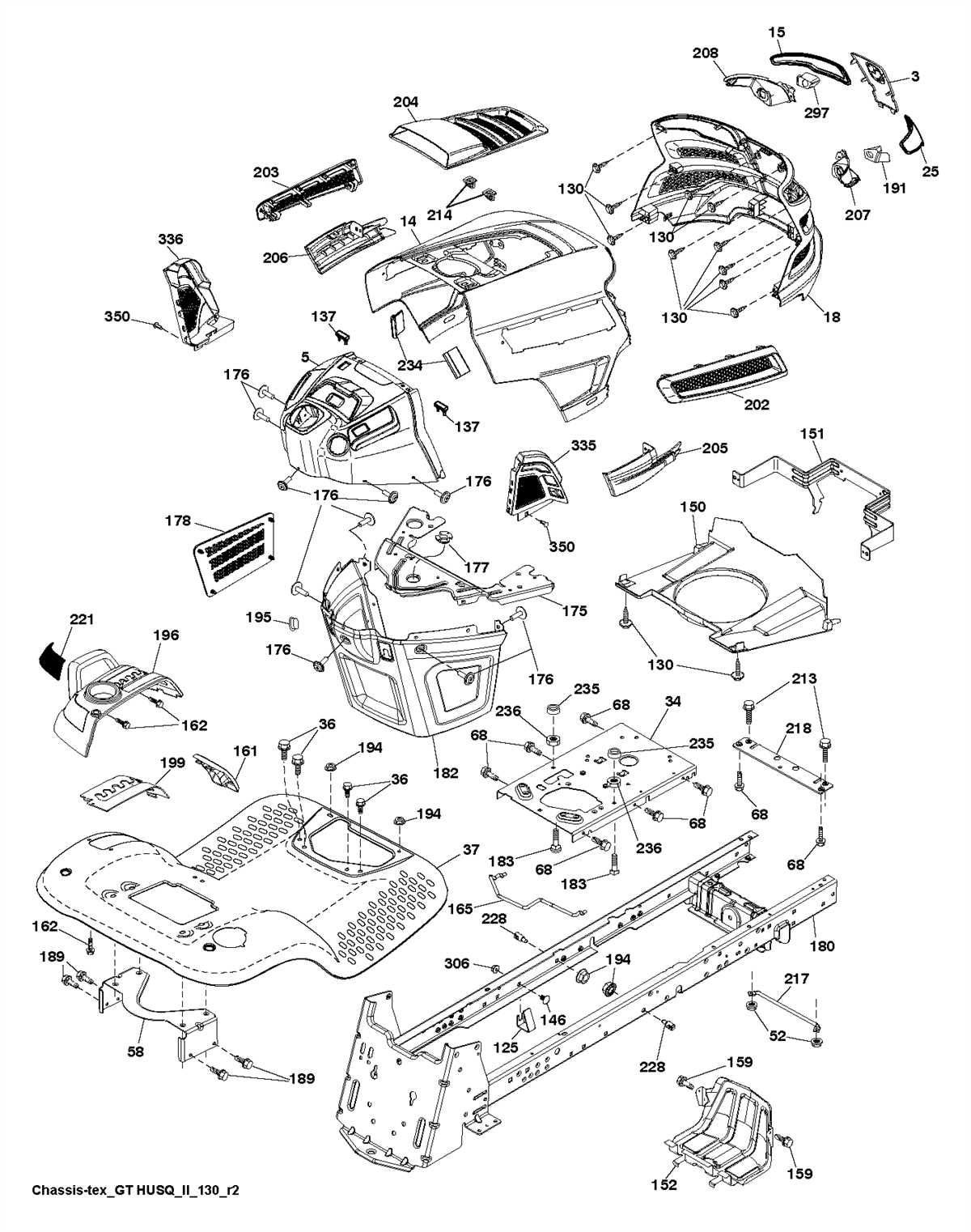 Diagram For Husqvarna LGT 2654 Drive Belt