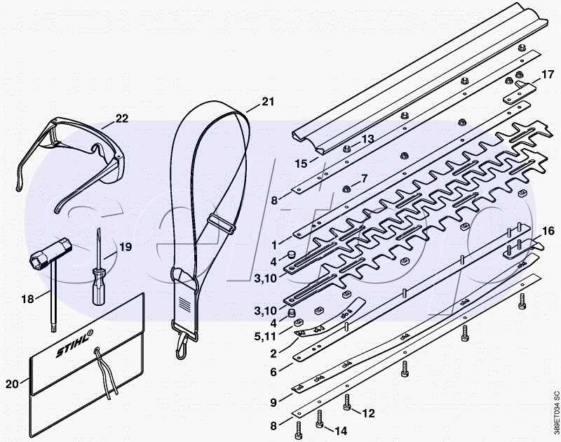 An Illustrated Guide To Stihl Long Reach Hedge Trimmer Parts Diagram